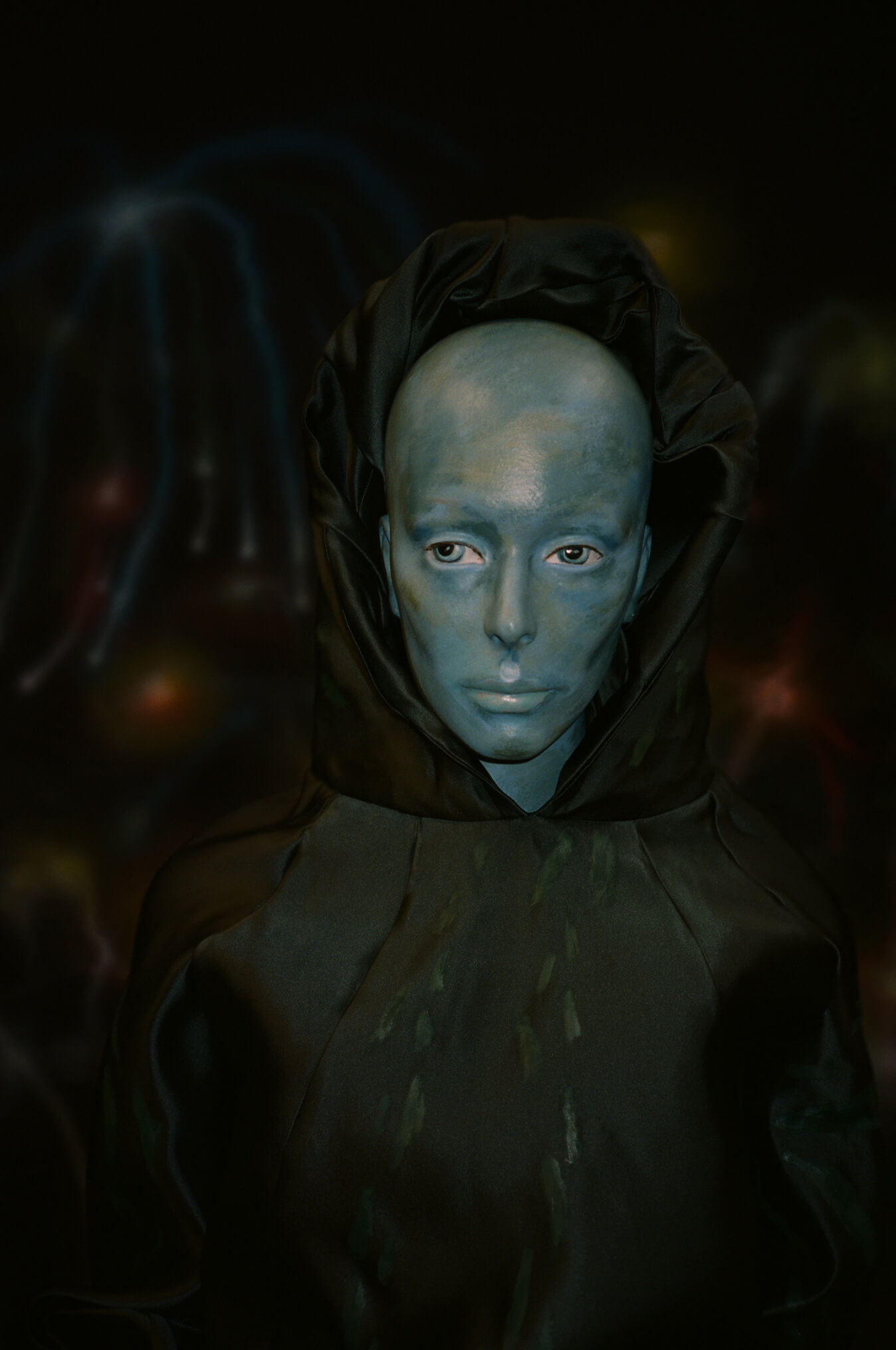 1fish 2swimming 3Robinsparkes 4blue person 5Magic  6Painted clothing 7painting 8art 9clock 10time 11 11:11